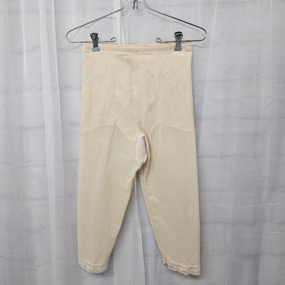Vintage Subtract Shapewear Girdle Beige Lace Cropped Stretch 30 (XS/S) - Picture 1 of 9